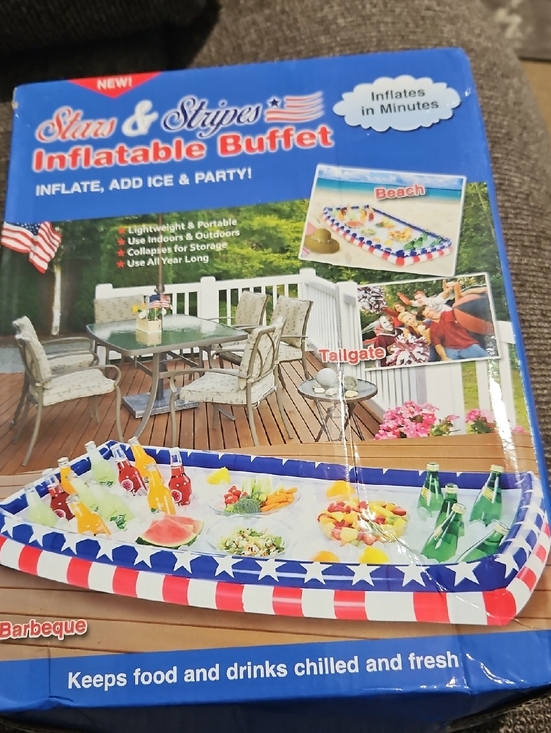 Stars & Stripes Other - NWT Stars & Stripes Inflatable Buffet - Red, White & Blue